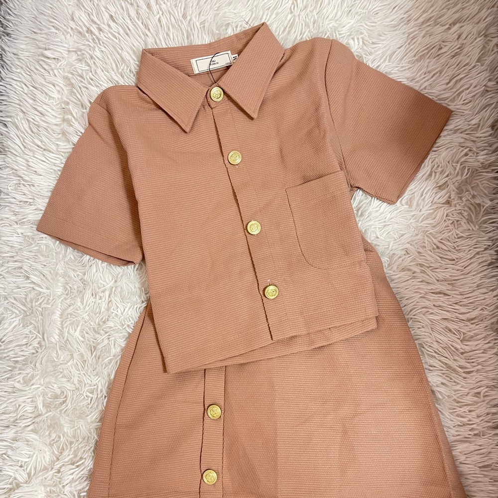 Pink Crop Top and Short Set
FREE T-Shirt With Order